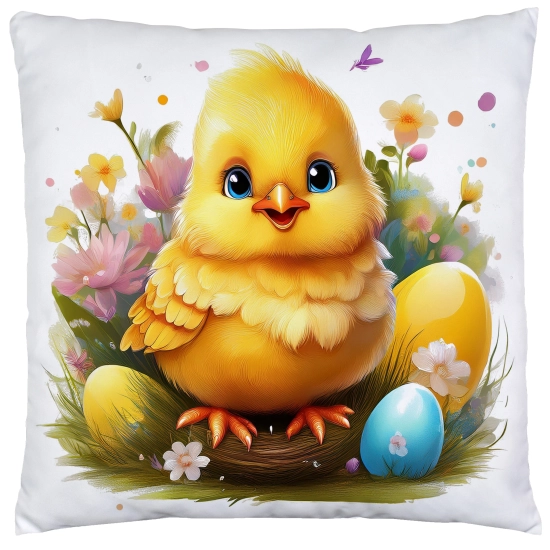 POSZEWKA WELUROWA WIELKANOCNA 40x40 JASIEK  WIOSENNA DEKORACYJNA KURCZAK