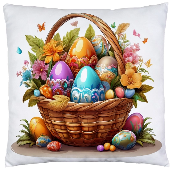 PODUSZKA WIOSENNA WIELKANOCNA 40x40 JASIEK WIELKANOC DEKORACYJNA KOSZYCZEK