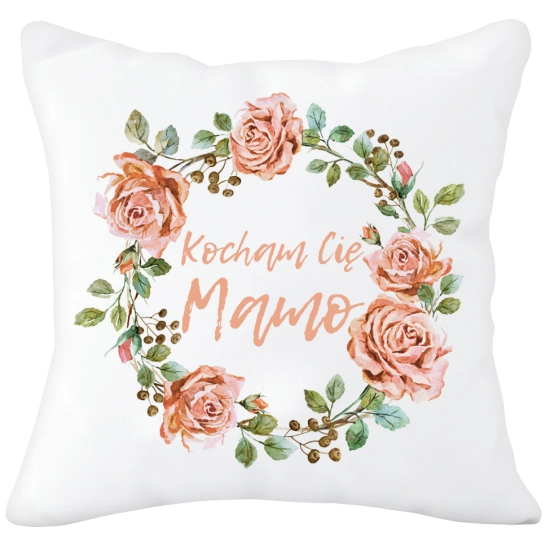 PODUSZKA 40x40cm DLA MAMY Z NADRUKIEM JASIEK NA PREZENT DZIEŃ MATKI MAMA