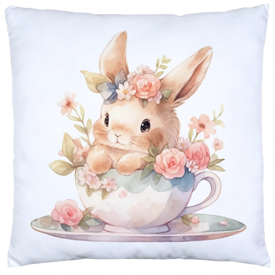 POSZEWKA WELUROWA WIELKANOCNA 40x40 JASIEK  WIOSENNA DEKORACYJNA KRÓLIK