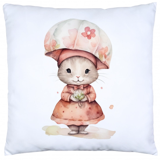 POSZEWKA WELUROWA WIELKANOCNA 40x40 JASIEK  WIOSENNA DEKORACYJNA KRÓLIK