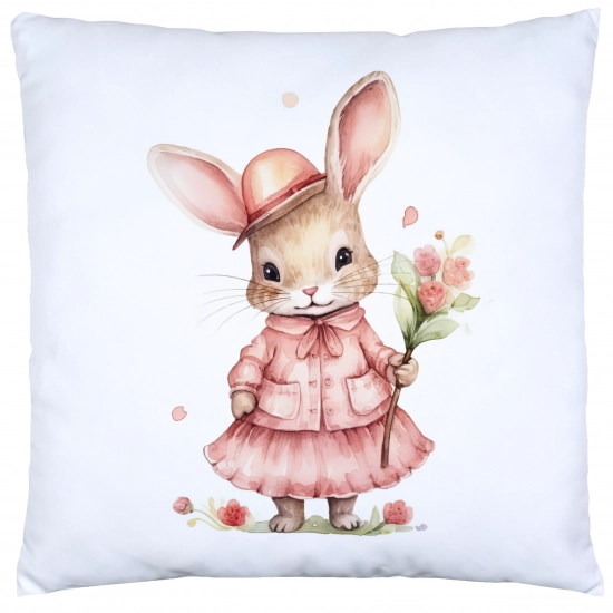 POSZEWKA WELUROWA WIELKANOCNA 40x40 JASIEK  WIOSENNA DEKORACYJNA KRÓLIK