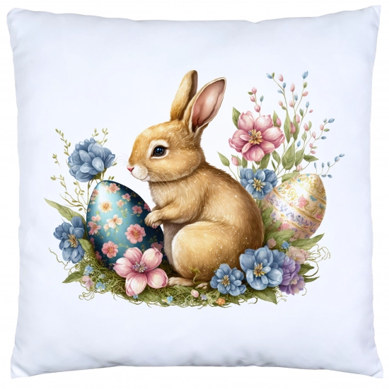 PODUSZKA WIELKANOCNA 40x40 JASIEK WIELKANOC ZAJĄC PISANKI KRÓLIK ŚWIĄTECZNA