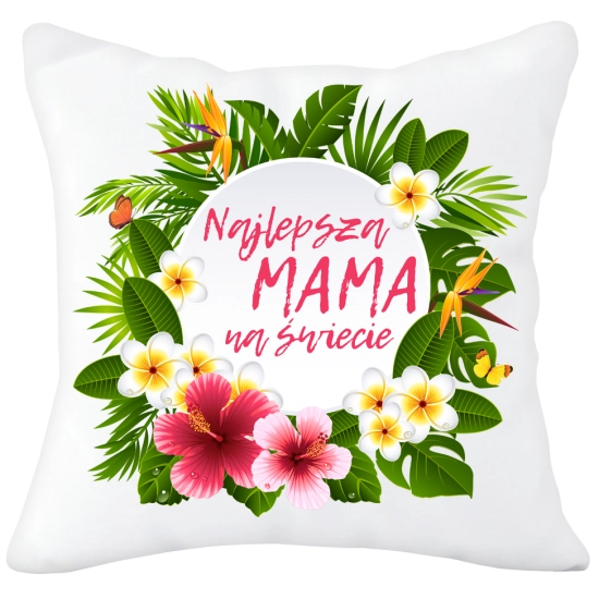 PODUSZKA 40x40cm DLA MAMY Z NADRUKIEM JASIEK NA PREZENT DZIEŃ MATKI MAMA