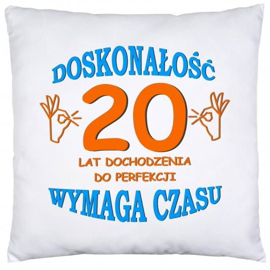 PODUSZKA 40x40 PREZENT URODZINY 20 DWUDZIESTKĘ