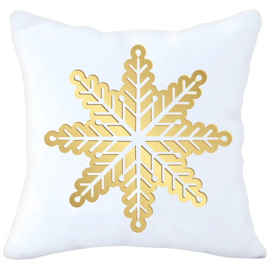 POSZEWKA DEKORACYJNA 40x40 ŚWIĄTECZNA  ŚNIEŻYNKA