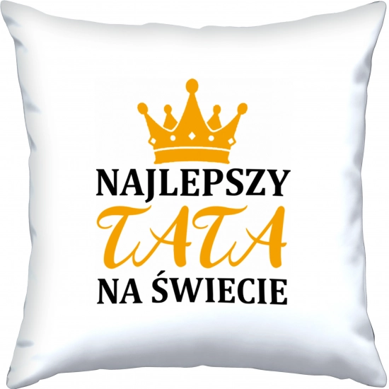 PODUSZKA 40x40cm DLA TATY Z NADRUKIEM JASIEK NA PREZENT DZIEŃ OJCA TATA