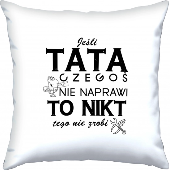 PODUSZKA 40x40cm DLA TATY Z NADRUKIEM JASIEK NA PREZENT DZIEŃ OJCA TATA