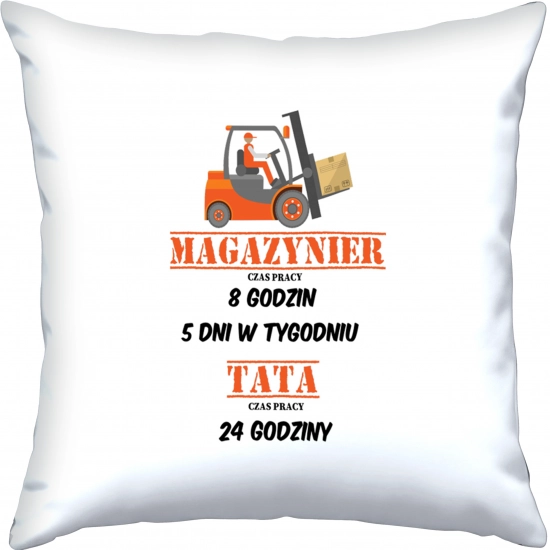 PODUSZKA 40x40cm DLA TATY Z NADRUKIEM JASIEK NA PREZENT DZIEŃ OJCA TATA