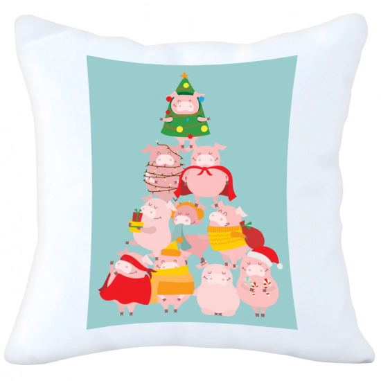 PODUSZKA DEKORACYJNA 40X40 ŚWIĄTECZNA NA PREZENT