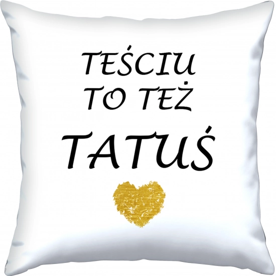 PODUSZKA 40x40cm DLA TATY Z NADRUKIEM JASIEK NA PREZENT DZIEŃ OJCA TATA