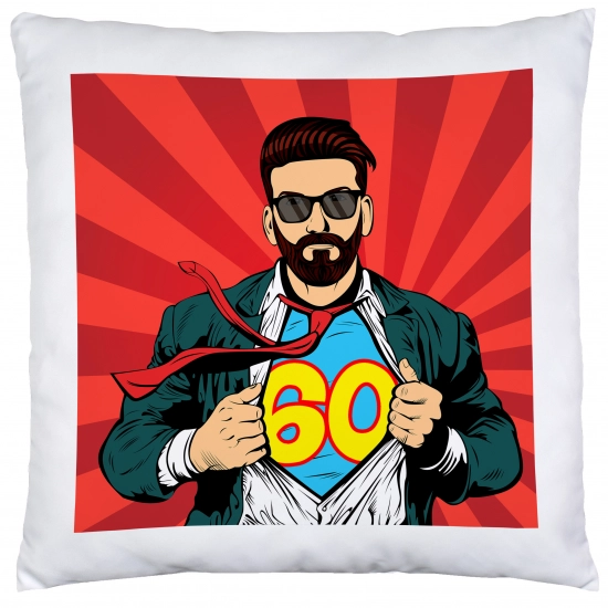 PODUSZKA 40x40 PREZENT URODZINY 60 SZEŚĆDZIESIĄTKĘ