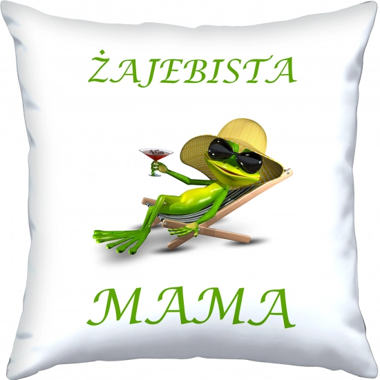 PODUSZKA 40x40cm DLA MAMY Z NADRUKIEM JASIEK NA PREZENT DZIEŃ MATKI MAMA