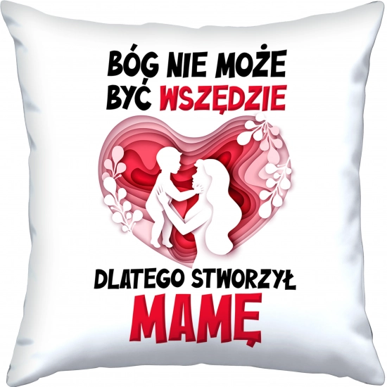 PODUSZKA 40x40cm DLA MAMY Z NADRUKIEM JASIEK NA PREZENT DZIEŃ MATKI MAMA