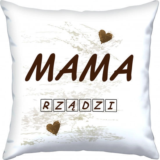 PODUSZKA 40x40cm DLA MAMY Z NADRUKIEM JASIEK NA PREZENT DZIEŃ MATKI MAMA