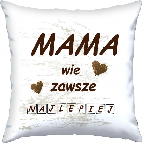 PODUSZKA 40x40cm DLA MAMY Z NADRUKIEM JASIEK NA PREZENT DZIEŃ MATKI MAMA