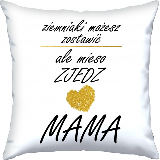 PODUSZKA 40x40cm DLA MAMY Z NADRUKIEM JASIEK NA PREZENT DZIEŃ MATKI MAMA
