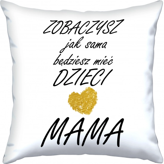 PODUSZKA 40x40cm DLA MAMY Z NADRUKIEM JASIEK NA PREZENT DZIEŃ MATKI MAMA