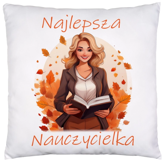 PODUSZKA 40x40 DZIEŃ NAUCZYCIELA WYCHOWAWCA PREZENT NAUCZYCIEL JASIEK