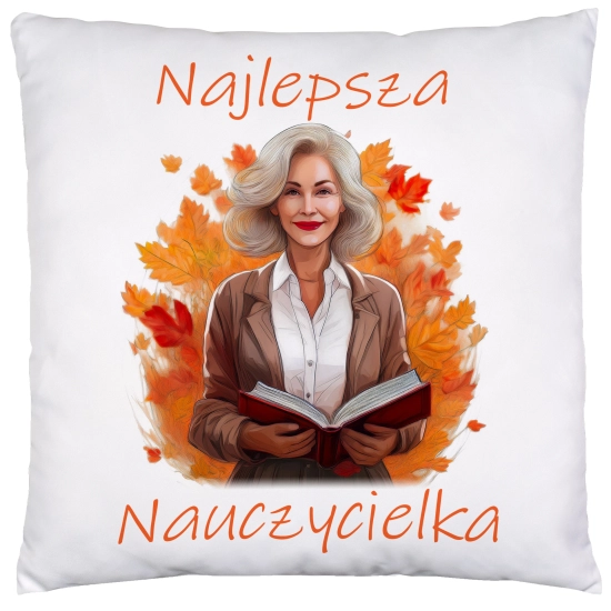 PODUSZKA 40x40 DZIEŃ NAUCZYCIELA WYCHOWAWCA PREZENT NAUCZYCIEL JASIEK NAUCZYCIELKA POLSKIEGO MATEMATYKI