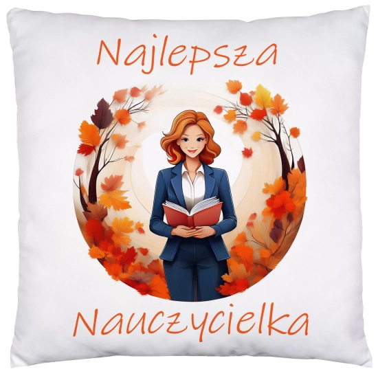 PODUSZKA 40x40 DZIEŃ NAUCZYCIELA WYCHOWAWCA PREZENT NAUCZYCIEL JASIEK NAUCZYCIELKA POLSKIEGO MATEMATYKI