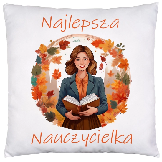 PODUSZKA 40x40 DZIEŃ NAUCZYCIELA WYCHOWAWCA PREZENT NAUCZYCIEL JASIEK NAUCZYCIELKA POLSKIEGO MATEMATYKI