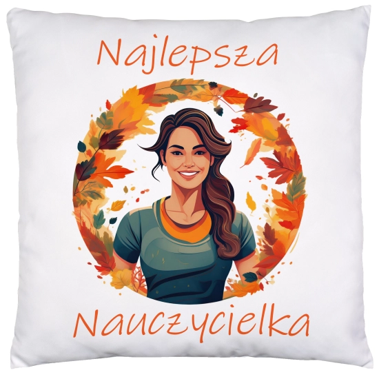 PODUSZKA 40x40 DZIEŃ NAUCZYCIELA WYCHOWAWCA PREZENT NAUCZYCIEL JASIEK NAUCZYCIELKA POLSKIEGO MATEMATYKI WF