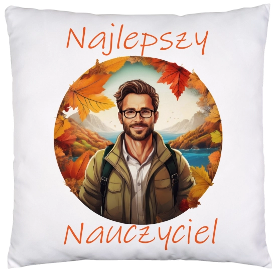 PODUSZKA 40x40 DZIEŃ NAUCZYCIELA WYCHOWAWCA PREZENT NAUCZYCIEL JASIEK NAUCZYCIELKA FIZYKI CHEMII MATEMATYKI GEOGRAFII PRZYRODY BIOLOGII