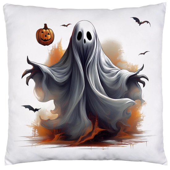 POSZEWKA DEKORACYJNA HALLOWEEN VELVET 40x40 WELUROWA DUCH ZJAWA