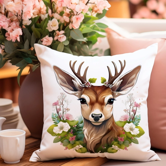 POSZEWKA WIELKANOCNA 40x40 JASIEK WIELKANOC WIOSENNA DEKORACYJNA JELEŃ