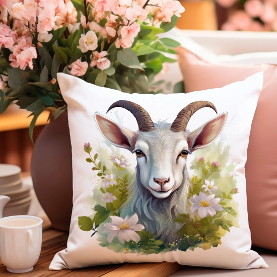 POSZEWKA WELUROWA WIELKANOCNA 40x40 JASIEK  WIOSENNA DEKORACYJNA KOZA