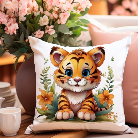 POSZEWKA WELUROWA WIELKANOCNA 40x40 JASIEK  WIOSENNA DEKORACYJNA TYGRYSEK