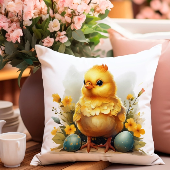 POSZEWKA WIELKANOCNA 40x40 JASIEK WIELKANOC WIOSENNA DEKORACYJNA KURCZAK
