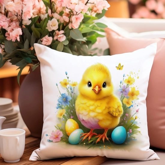 POSZEWKA WIELKANOCNA 40x40 JASIEK WIELKANOC WIOSENNA DEKORACYJNA KURCZAK