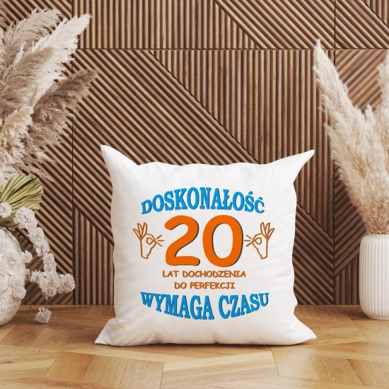 PODUSZKA 40x40 PREZENT URODZINY 20 DWUDZIESTKĘ
