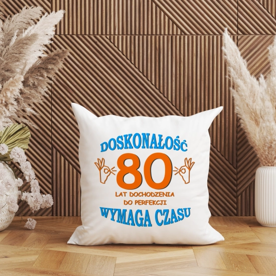 KOMPLET PODUSZKA KUBEK NA 80 URODZINY PREZENT