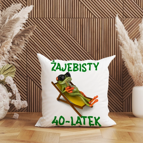 PODUSZKA 40x40 PREZENT URODZINY 40 CZTERDZIESTKĘ