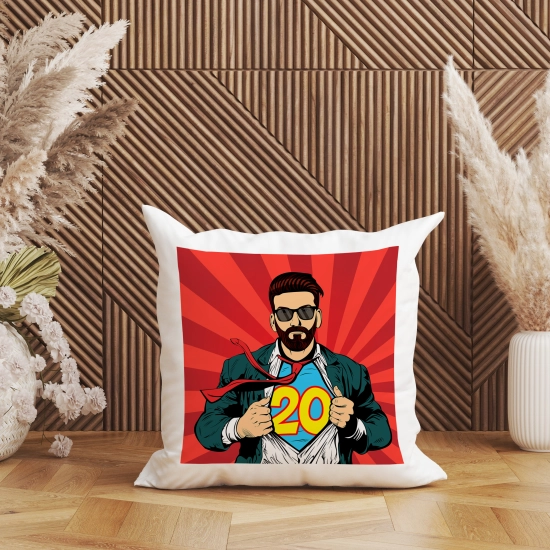 PODUSZKA 40x40 PREZENT URODZINY 20 DWUDZIESTKĘ