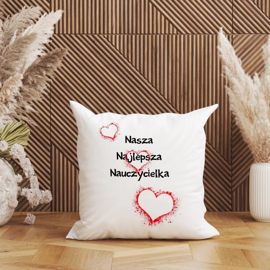 PODUSZKA 40x40 DZIEŃ NAUCZYCIEL WYCHOWAWCA PREZENT