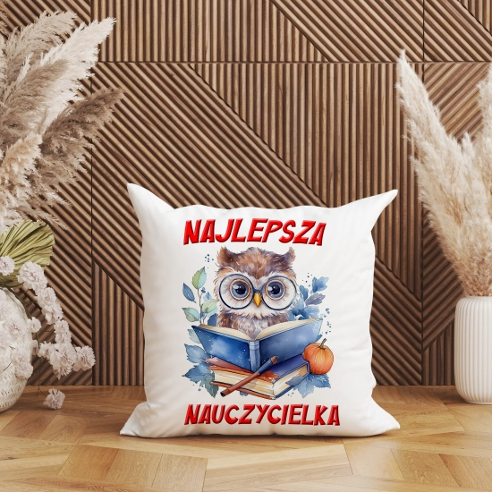 PODUSZKA 40x40 DZIEŃ NAUCZYCIEL WYCHOWAWCA PREZENT