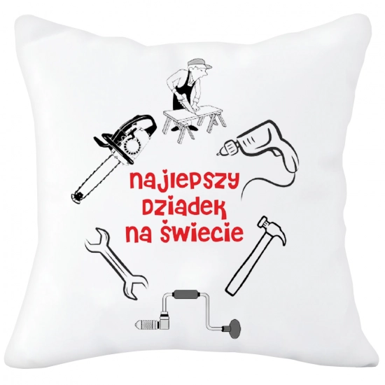 PODUSZKA 40x40 Z NADRUKIEM NA PREZENT DLA DZIADKA
