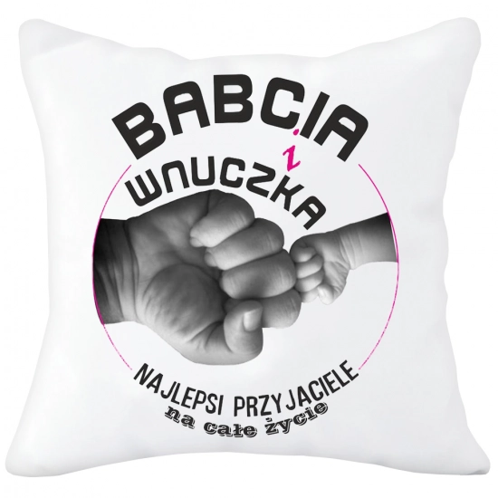 PODUSZKA 40x40 Z NADRUKIEM NA PREZENT DLA BABCI