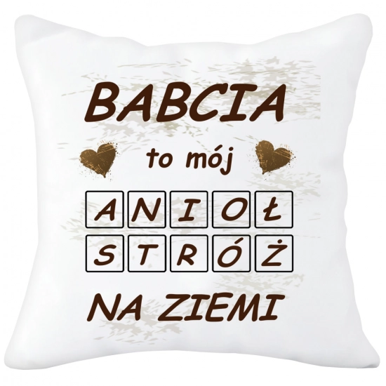 PODUSZKA 40x40 Z NADRUKIEM NA PREZENT DLA BABCI