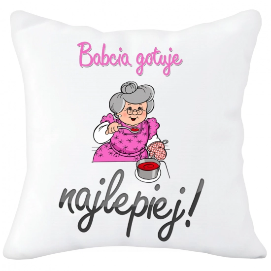 PODUSZKA 40x40 Z NADRUKIEM NA PREZENT DLA BABCI