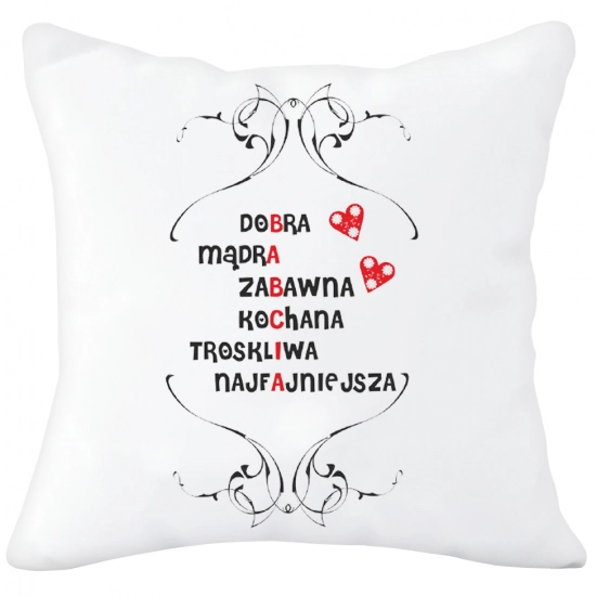 PODUSZKA 40x40 Z NADRUKIEM NA PREZENT DLA BABCI