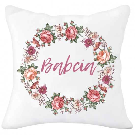 PODUSZKA 40x40 Z NADRUKIEM NA PREZENT DLA BABCI