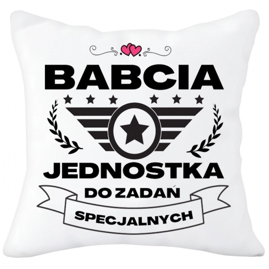 PODUSZKA 40x40 Z NADRUKIEM NA PREZENT DLA BABCI