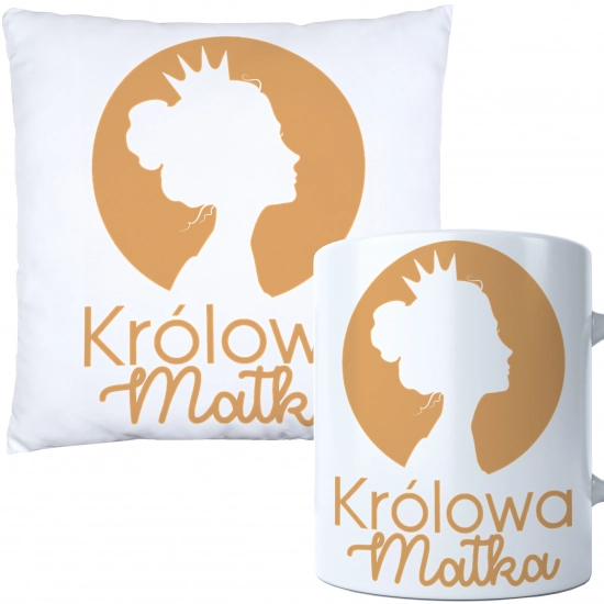 KOMPLET DLA MAMY PODUSZKA 40X40CM + KUBEK 330ml NA PREZENT DZIEŃ MATKI MAMA