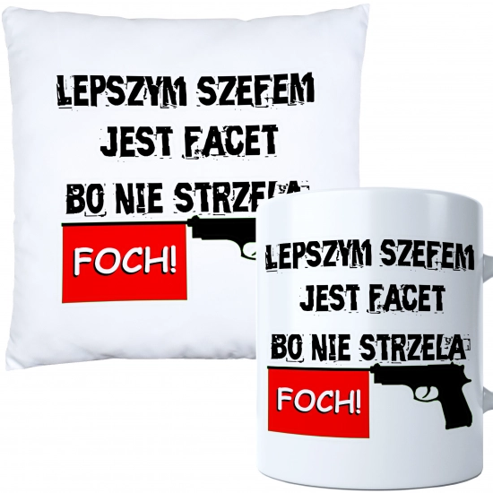 KOMPLET PODUSZKA KUBEK NA DZIEŃ CHŁOPAKA FACETA