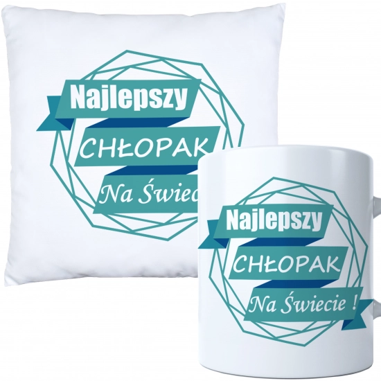 KOMPLET PODUSZKA KUBEK NA DZIEŃ CHŁOPAKA FACETA